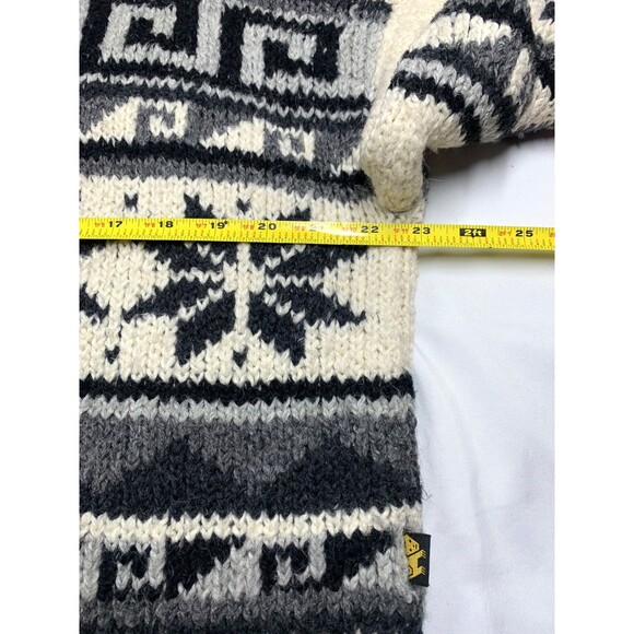 Peruvian Trading Co Alpaca Cardigan Sweater Size L (est) Made In Peru Chunky Kn - Picture 4 of 7